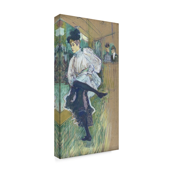 Toulouse-Lautrec 'Jane Avril Dancing' Canvas Art,16x32